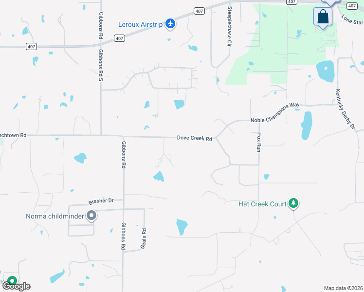map of restaurants, bars, coffee shops, grocery stores, and more near 357 Dove Creek Road in Argyle