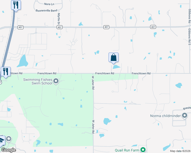 map of restaurants, bars, coffee shops, grocery stores, and more near 712 Frenchtown Road in Argyle
