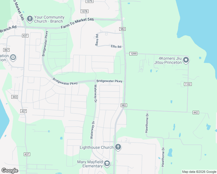 map of restaurants, bars, coffee shops, grocery stores, and more near 5550-5798 Farm to Market Road 982 in Princeton