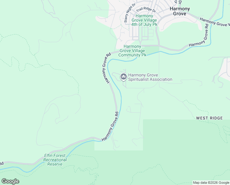 map of restaurants, bars, coffee shops, grocery stores, and more near 9305 Harmony Grove Road in Escondido
