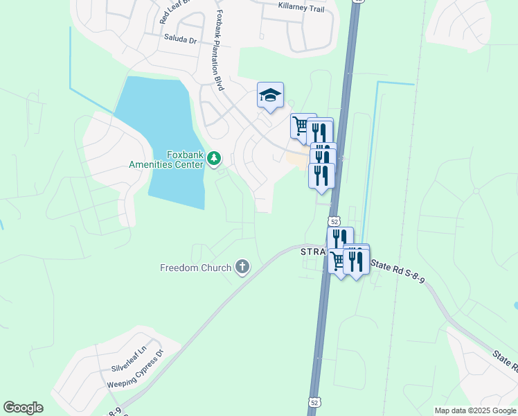 map of restaurants, bars, coffee shops, grocery stores, and more near 600 Ravensridge Lane in Moncks Corner