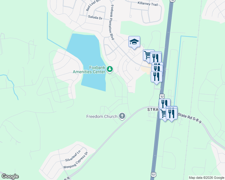 map of restaurants, bars, coffee shops, grocery stores, and more near Yorkshire Drive in Moncks Corner