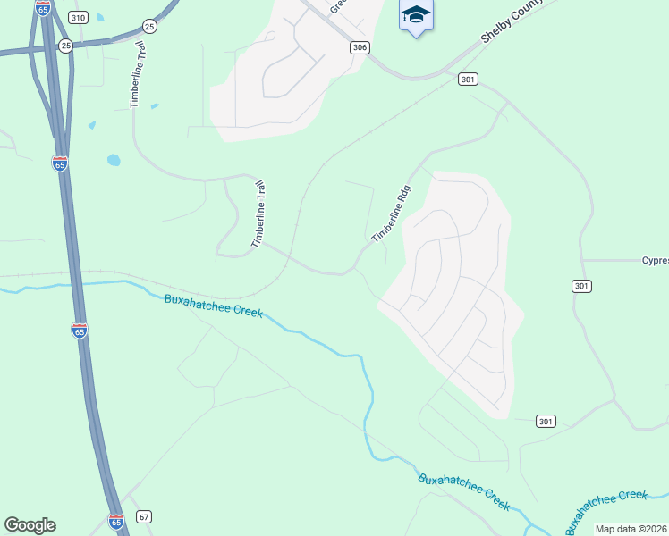 map of restaurants, bars, coffee shops, grocery stores, and more near 1063 Timberline Ridge in Calera