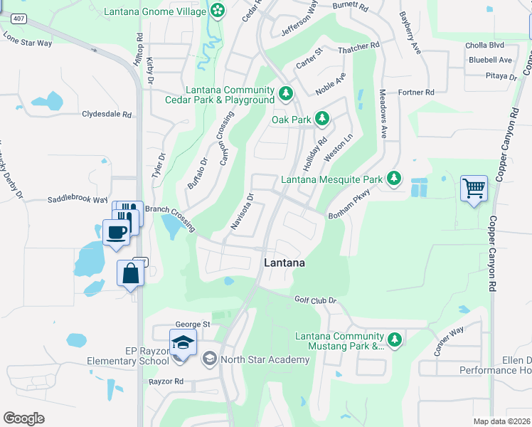 map of restaurants, bars, coffee shops, grocery stores, and more near 8390 Fullerton Street in Lantana