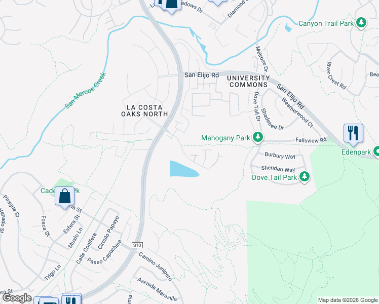 map of restaurants, bars, coffee shops, grocery stores, and more near 3614 Corte Casera in Carlsbad
