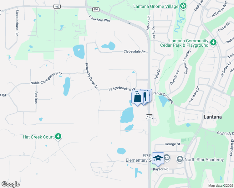map of restaurants, bars, coffee shops, grocery stores, and more near 1216 Saddlebrook Way in Bartonville