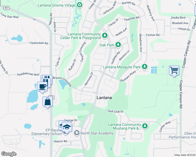 map of restaurants, bars, coffee shops, grocery stores, and more near 8390 Fullerton Street in Lantana