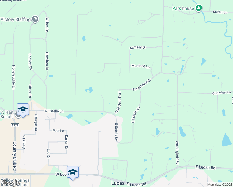 map of restaurants, bars, coffee shops, grocery stores, and more near 131 Gold Dust Trail in Allen