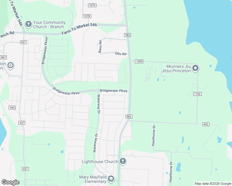 map of restaurants, bars, coffee shops, grocery stores, and more near 5719 Farm to Market Road 982 in Princeton