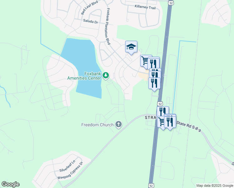 map of restaurants, bars, coffee shops, grocery stores, and more near 567 Alderly Drive in Moncks Corner
