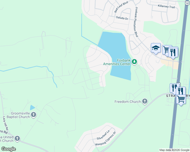 map of restaurants, bars, coffee shops, grocery stores, and more near 117 Ruttin Buck Lane in Moncks Corner