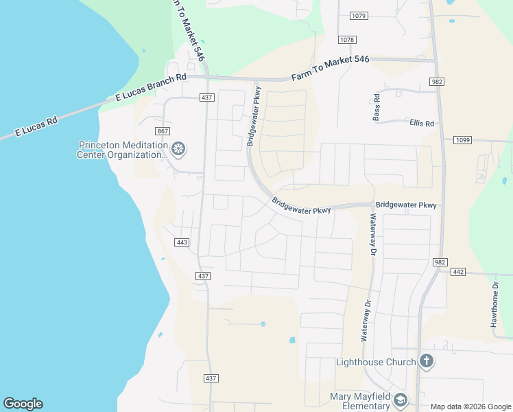 map of restaurants, bars, coffee shops, grocery stores, and more near 5303 Longshadow Drive in Princeton