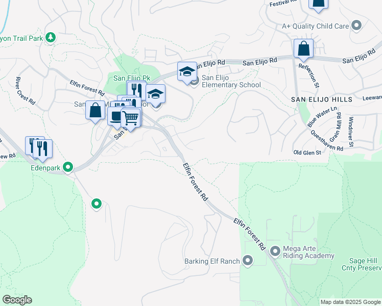 map of restaurants, bars, coffee shops, grocery stores, and more near 1744 Kenwood Place in San Marcos