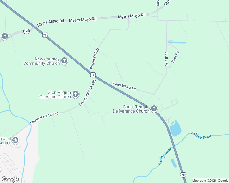 map of restaurants, bars, coffee shops, grocery stores, and more near 380 U.S. 78 in Ridgeville