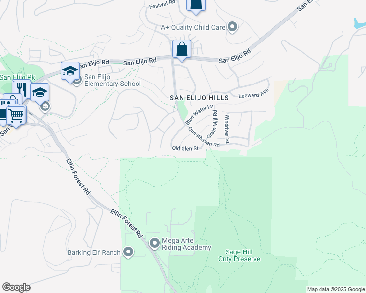 map of restaurants, bars, coffee shops, grocery stores, and more near 1111 Avalon Way in San Marcos