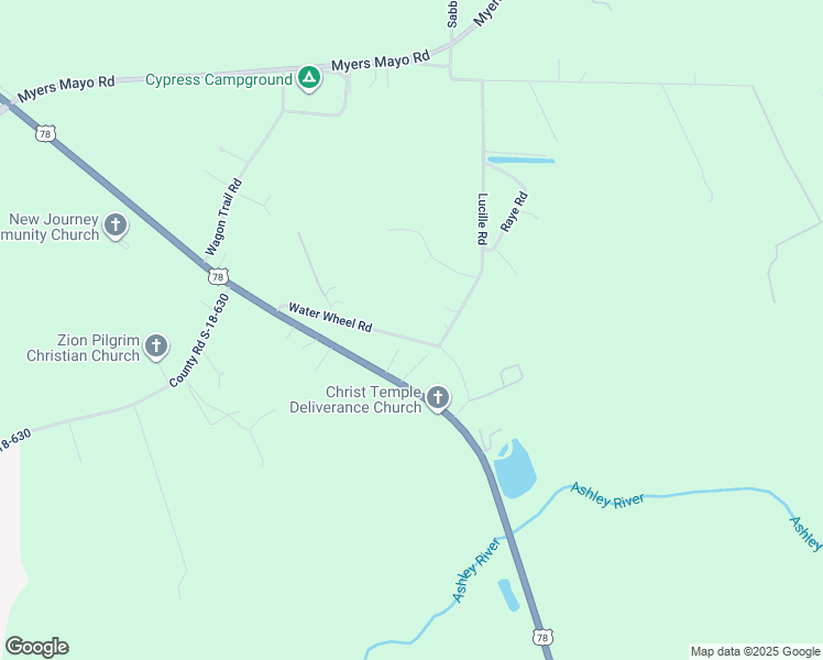 map of restaurants, bars, coffee shops, grocery stores, and more near 199 Water Wheel Road in Ridgeville