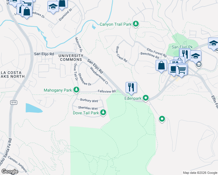 map of restaurants, bars, coffee shops, grocery stores, and more near 1709 Weatherwood Court in San Marcos