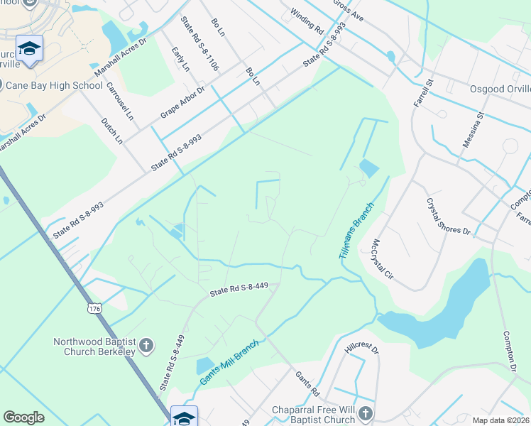 map of restaurants, bars, coffee shops, grocery stores, and more near 525 Wancy Circle in Summerville