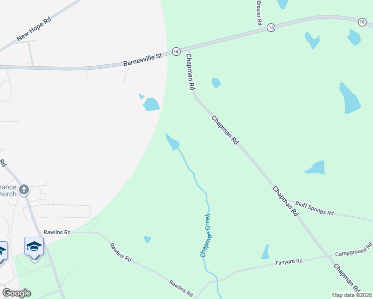 map of restaurants, bars, coffee shops, grocery stores, and more near 410 Chapman Road in Zebulon