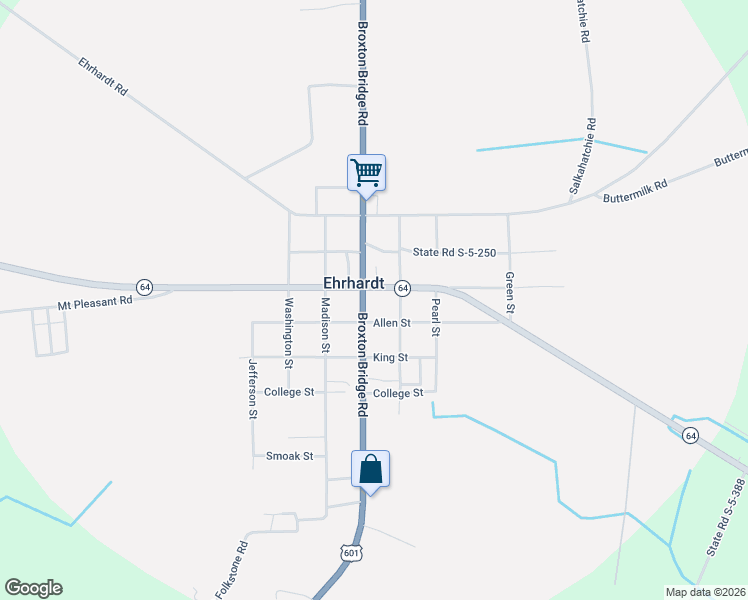 map of restaurants, bars, coffee shops, grocery stores, and more near 13497 Broxton Bridge Road in Ehrhardt