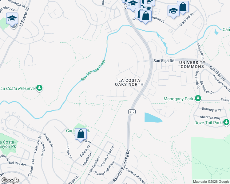 map of restaurants, bars, coffee shops, grocery stores, and more near 7151 Sitio Caliente in Carlsbad
