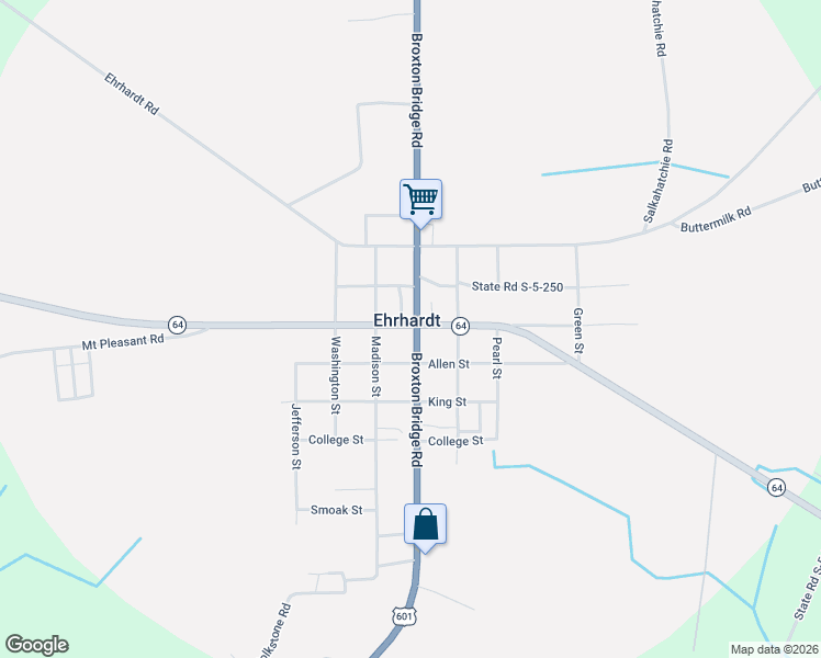 map of restaurants, bars, coffee shops, grocery stores, and more near 13497 Broxton Bridge Road in Ehrhardt