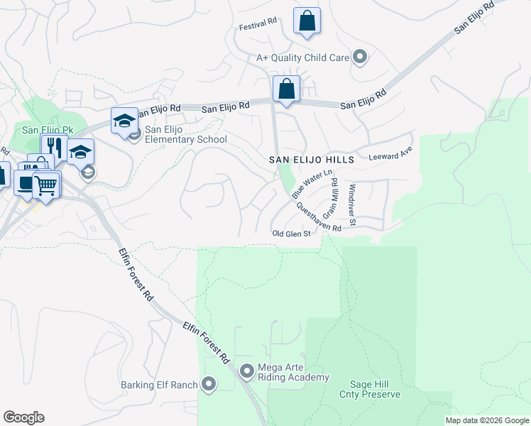 map of restaurants, bars, coffee shops, grocery stores, and more near 1733 Thorley Way in San Marcos