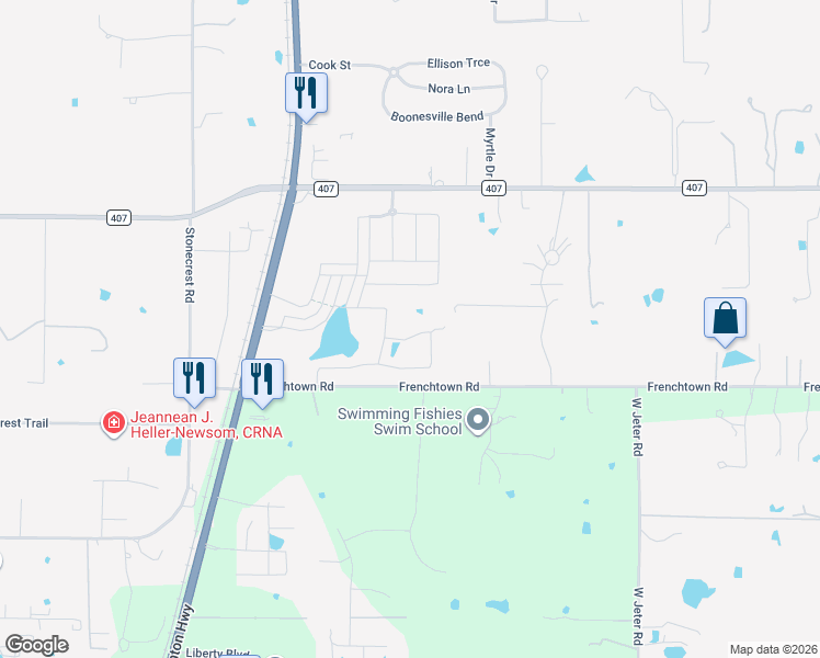 map of restaurants, bars, coffee shops, grocery stores, and more near 401 Frenchtown Road in Argyle