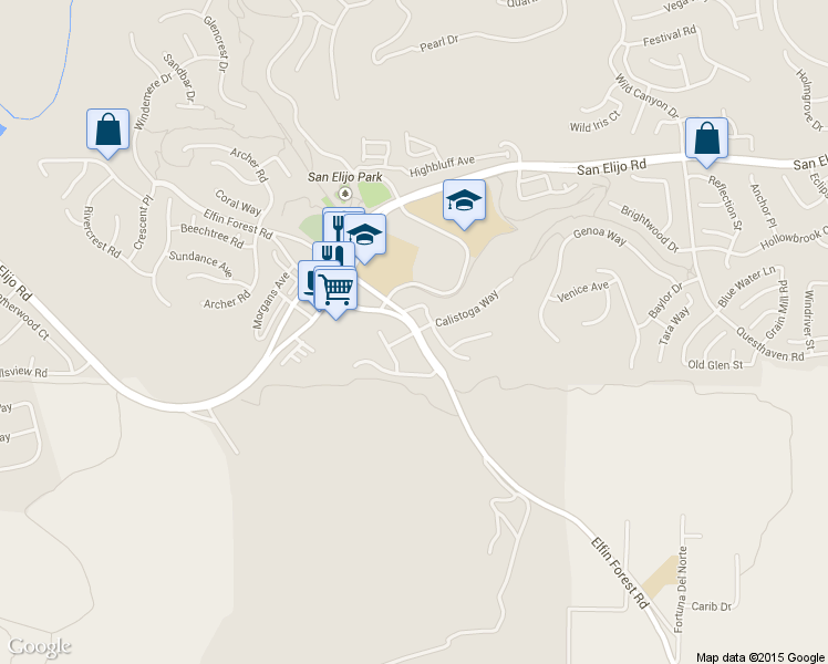 map of restaurants, bars, coffee shops, grocery stores, and more near 1750 Elfin Forest Rd W in San Marcos