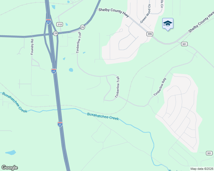 map of restaurants, bars, coffee shops, grocery stores, and more near 907 Timberline Circle in Calera