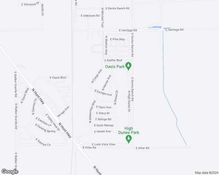 map of restaurants, bars, coffee shops, grocery stores, and more near 24008 North Mojave Lane in Florence