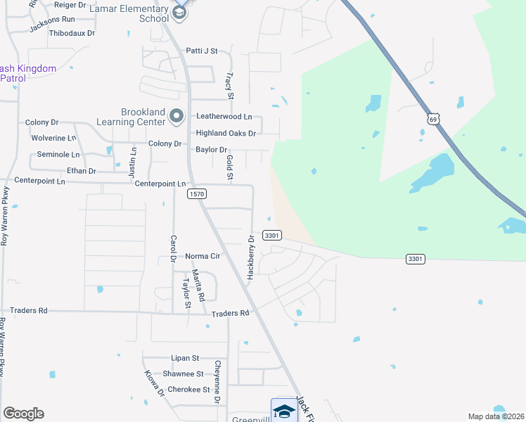 map of restaurants, bars, coffee shops, grocery stores, and more near 7116 Hackberry Drive in Greenville