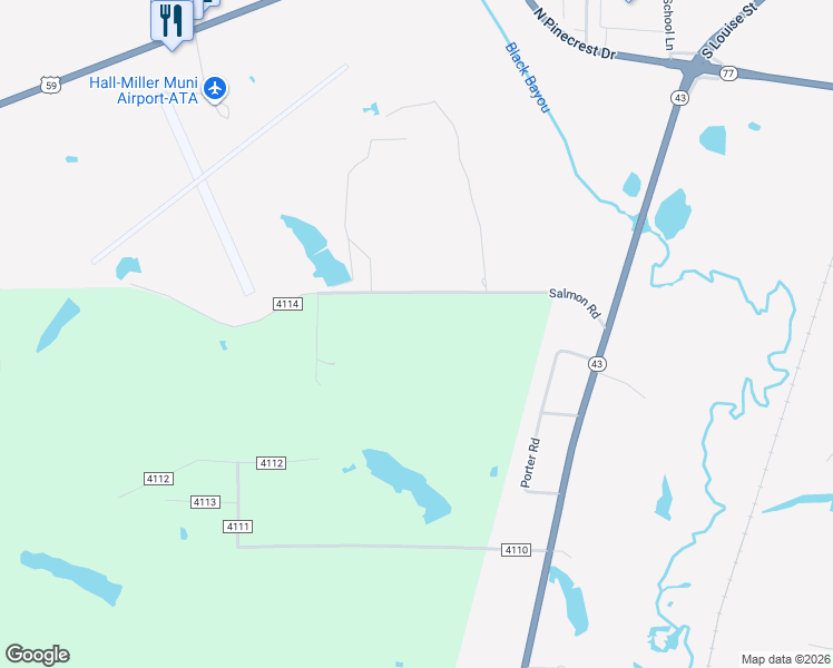 map of restaurants, bars, coffee shops, grocery stores, and more near 333 County Road 4114 in Atlanta