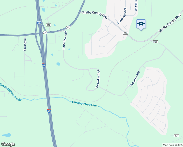 map of restaurants, bars, coffee shops, grocery stores, and more near 907 Timberline Circle in Calera