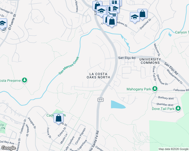 map of restaurants, bars, coffee shops, grocery stores, and more near 3437 Corte Altura in Carlsbad