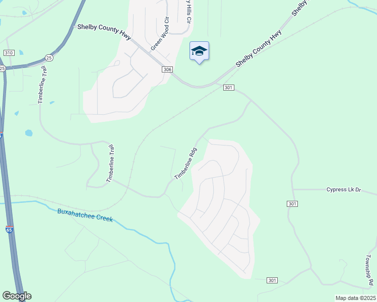 map of restaurants, bars, coffee shops, grocery stores, and more near Timberline Ridge in Calera