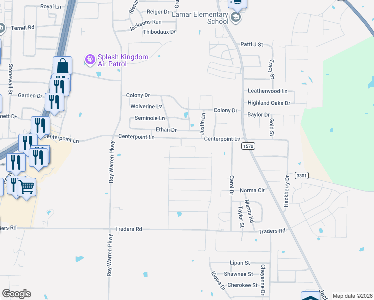 map of restaurants, bars, coffee shops, grocery stores, and more near 1009 Ethan Drive in Greenville