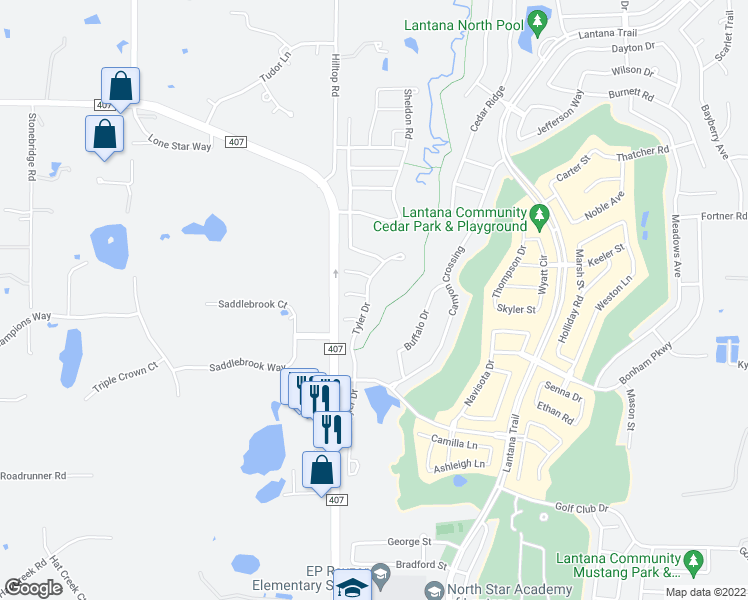 map of restaurants, bars, coffee shops, grocery stores, and more near 8542 Tyler Drive in Lantana