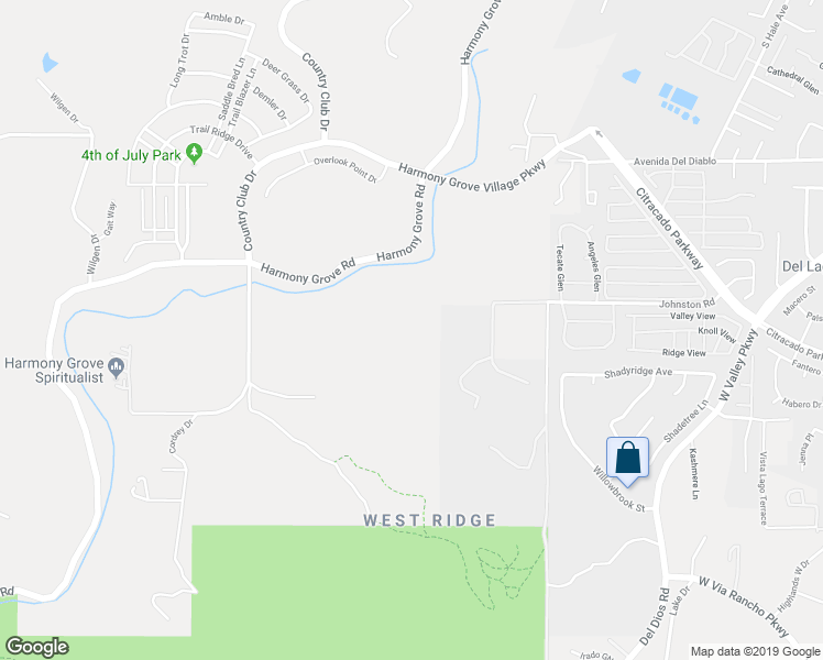 map of restaurants, bars, coffee shops, grocery stores, and more near 2395 Johnston Road in Escondido