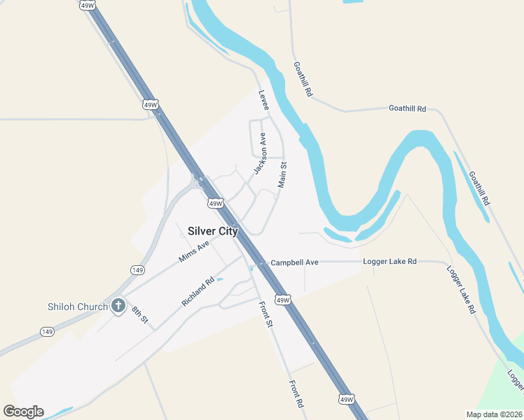 map of restaurants, bars, coffee shops, grocery stores, and more near 169 Main Pinson Road in Silver City