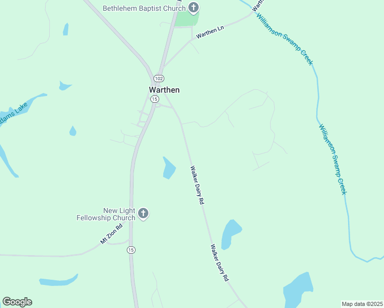 map of restaurants, bars, coffee shops, grocery stores, and more near 381 Walker Dairy Road in Warthen