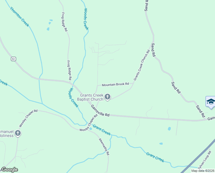 map of restaurants, bars, coffee shops, grocery stores, and more near 15090 Mountain Brook Road in Fosters