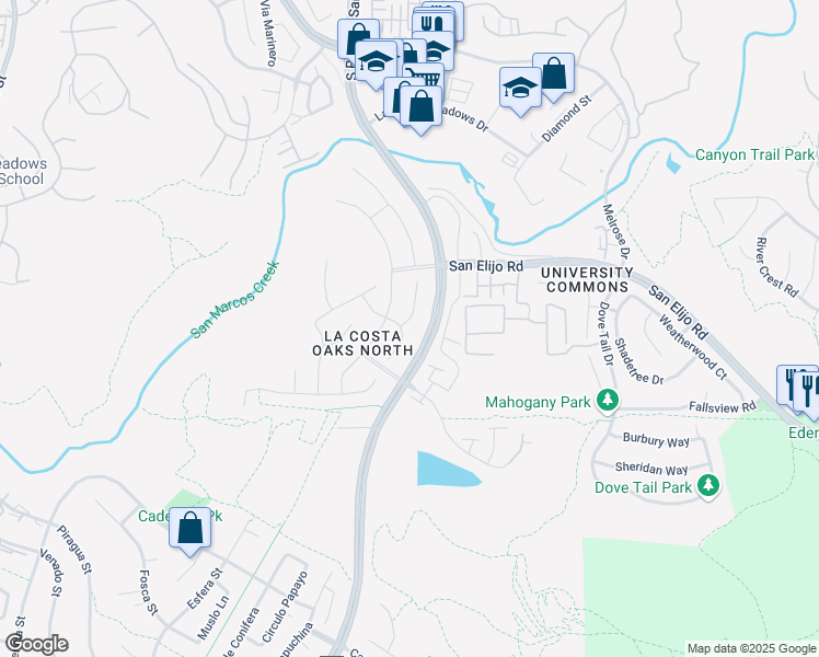 map of restaurants, bars, coffee shops, grocery stores, and more near 3466 Corte Fortuna in Carlsbad
