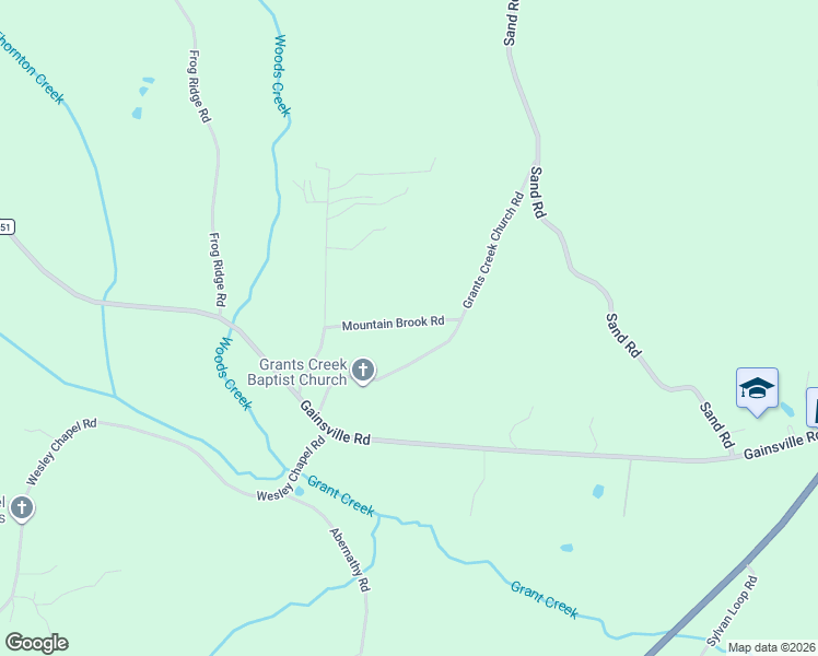 map of restaurants, bars, coffee shops, grocery stores, and more near 15060 Mountain Brook Road in Fosters