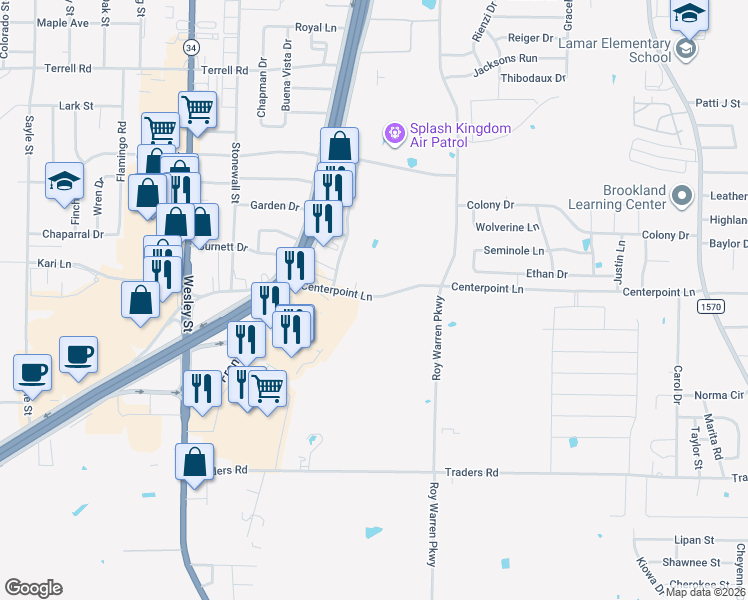 map of restaurants, bars, coffee shops, grocery stores, and more near 2005 County Line Rd in Greenville