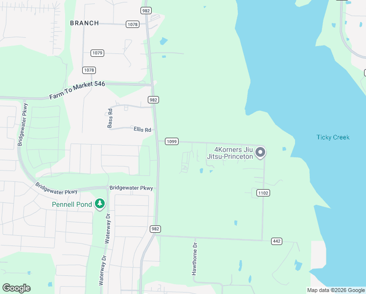 map of restaurants, bars, coffee shops, grocery stores, and more near 10424 County Road 1099 in Princeton