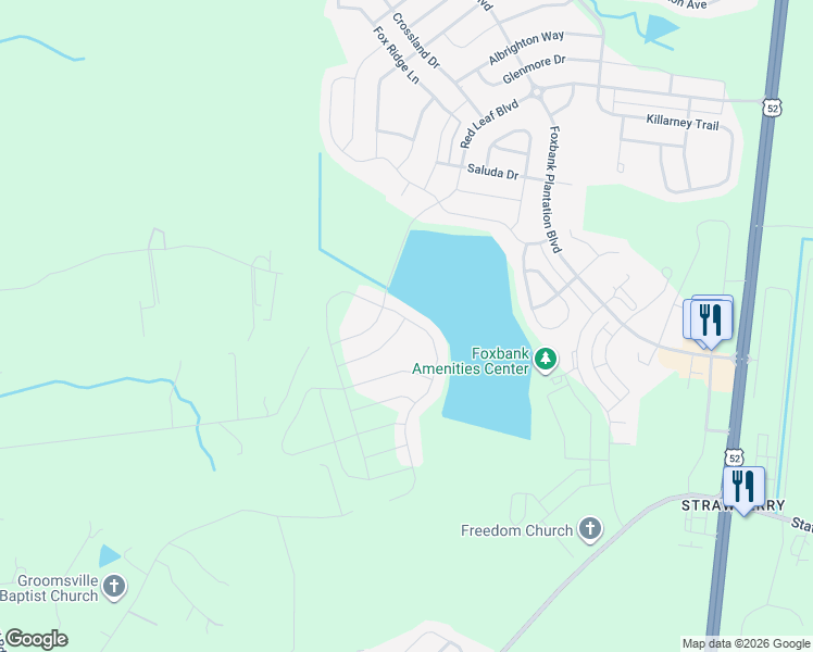 map of restaurants, bars, coffee shops, grocery stores, and more near 122 Long Trail Way in Moncks Corner