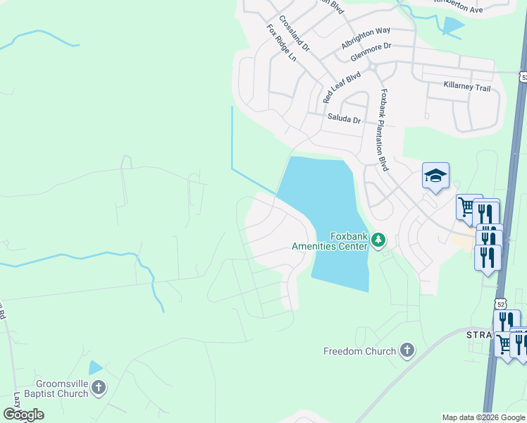 map of restaurants, bars, coffee shops, grocery stores, and more near 407 Eagleview Drive in Moncks Corner