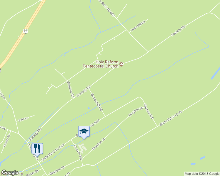 map of restaurants, bars, coffee shops, grocery stores, and more near 537 Society Road in McClellanville