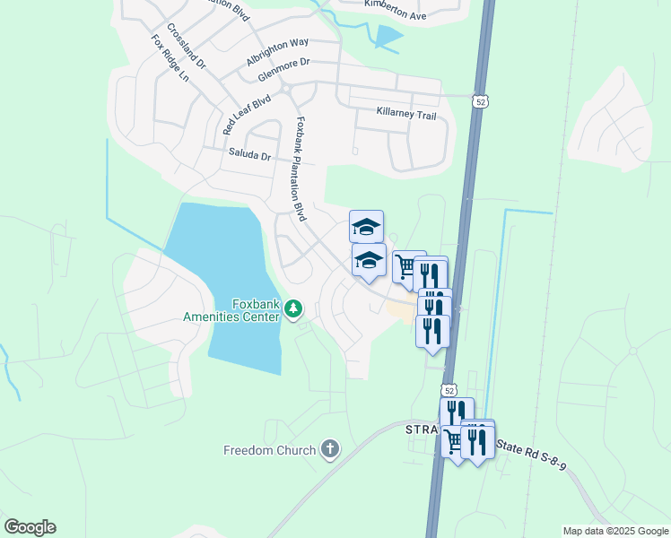 map of restaurants, bars, coffee shops, grocery stores, and more near 143 Yorkshire Drive in Moncks Corner